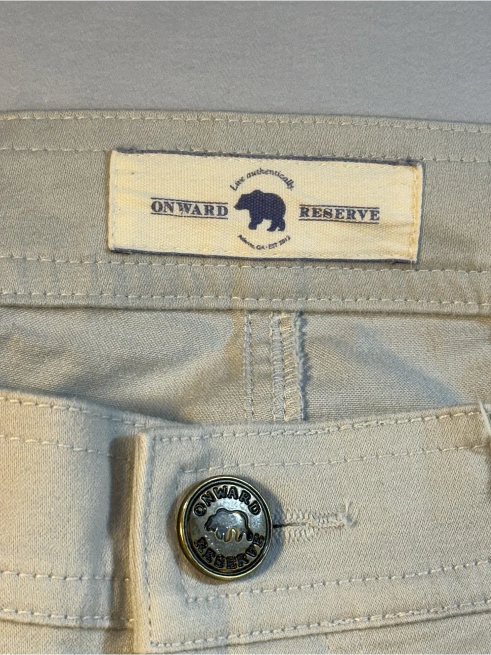 Men’s Onward Reserve cream light weight pants
